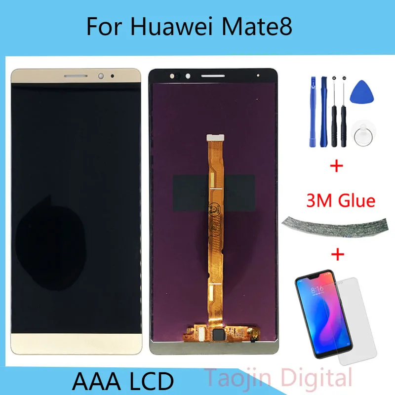 ЖК дисплей для HUAWEI Mate 8 с сенсорным экраном 6 0 дюйма и рамкой|Экраны мобильных