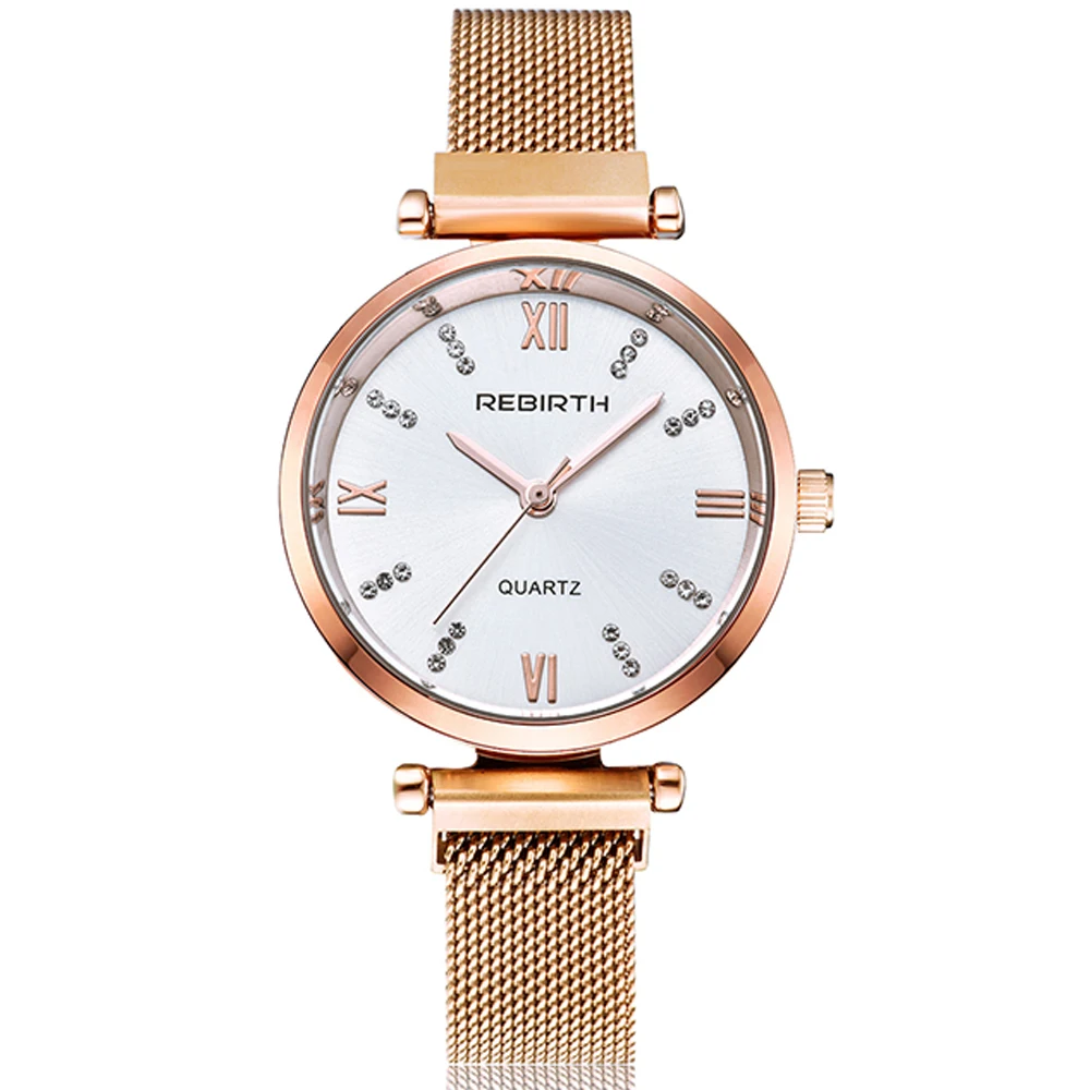 Woman Watch Роскошные женские часы-браслет, креативные магнитные кварцевые часы из розового золота с миланским стальным ремешком, часы для женщин и девушек, магнитные часы - Цвет: Woman Watch
