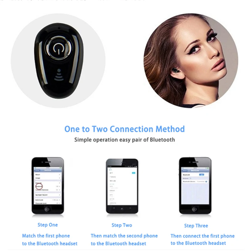 1 компл. миниатюрные невидимые Беспроводные наушники с шумоподавлением