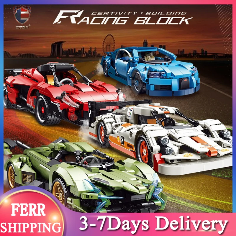 

Leier 50014-18 MOC технический город автомобиль скоростной Чемпион наборы гоночный гонщик строительные блоки спортивный автомобиль кирпичные игр...