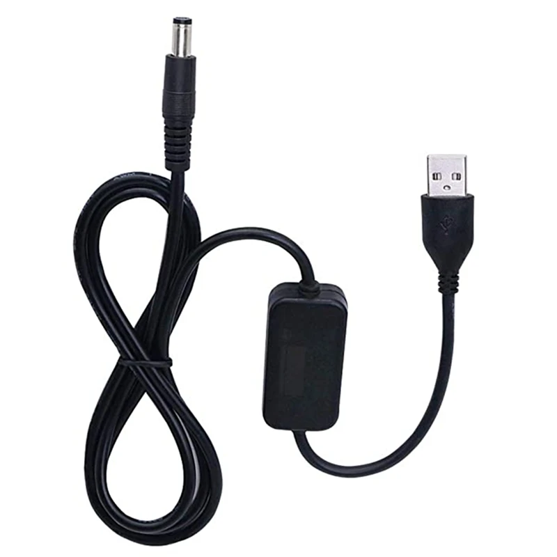 

Повышающий преобразователь напряжения с USB 5 В на 12 В постоянного тока, кабель питания, 4,3 фута для камеры, настольной лампы, динамиков, гарнит...