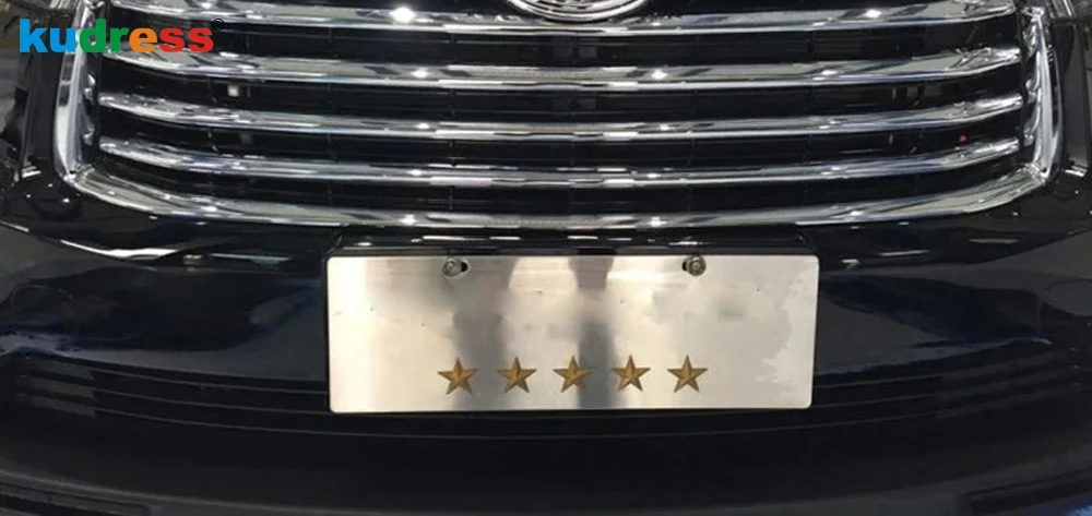 Для Toyota Highlander 2014 2015 АБС хромированная Защитная панель для переднего Центр