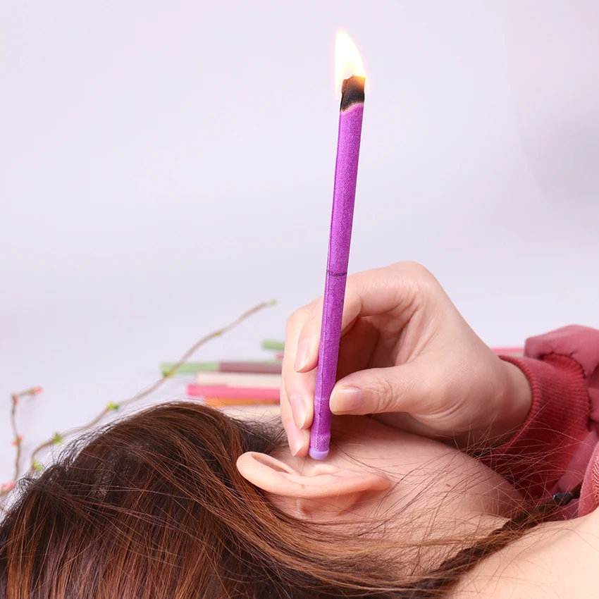 

100Pcs/set Ear Healthy Care Ear Candle Ear Wax Removal Cleaner Ear Coning Treatment Indiana Therapy Fragrance Candling Free trap