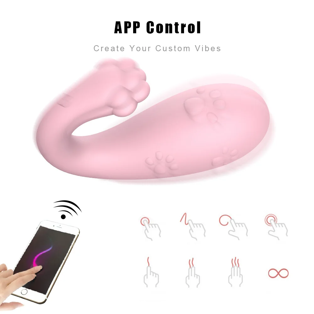 Соло 8 Частота Вибрационный яйцо APP Bluetooth Беспроводной Управление G spot головка