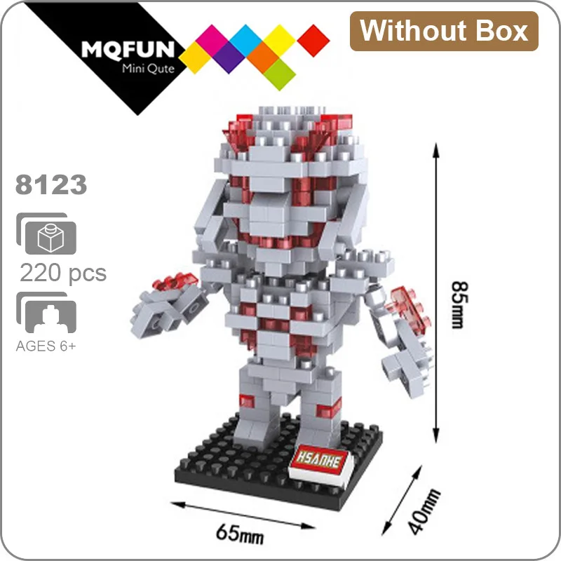 8123 Without Box Hsanhe Марвел Мститель супер герой Железный человек Человек-паук Фигурки обучающая игрушка DIY сборка модель Строительные кирпичи - Цвет: 8123 Without Box
