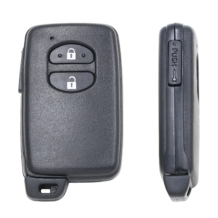 Замена 2 кнопки футляр для дистанционного ключа для Toyota Land Cruiser Prado 2010- Avalon Camry HIGHLANDER RAV4 неразрезанная вставка ключ