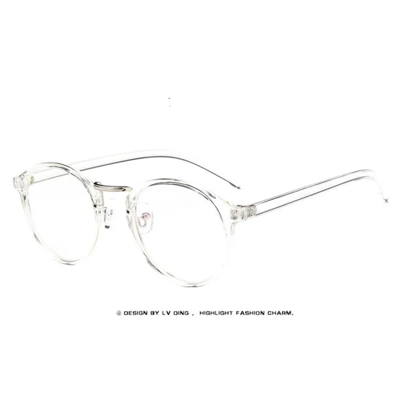 Рецепт прозрачные круглые очки прозрачная рамка женские от близорукости мужские