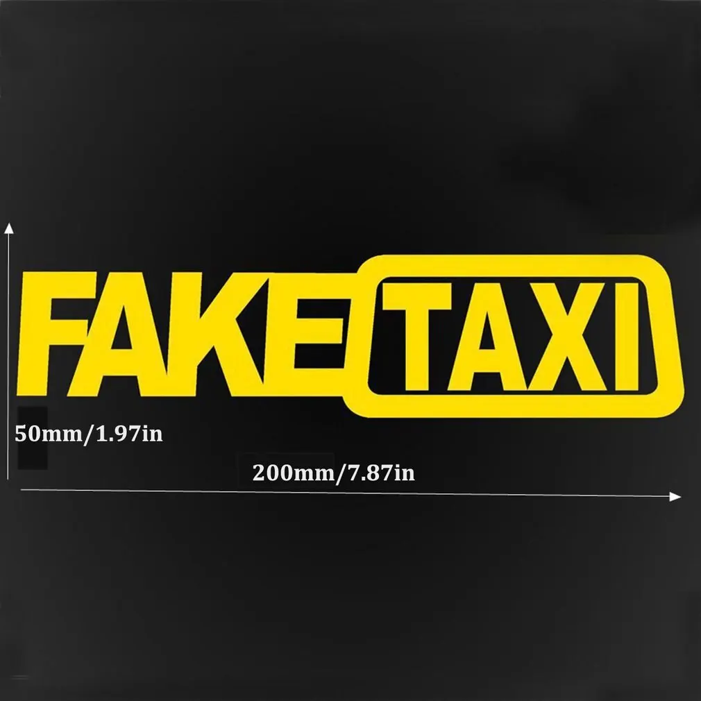 

C199 Fake Taxi Fake Taxi Drift Sign Funny Car Stickers Europe And America Fake Taxi Car Stickers Easy to Install