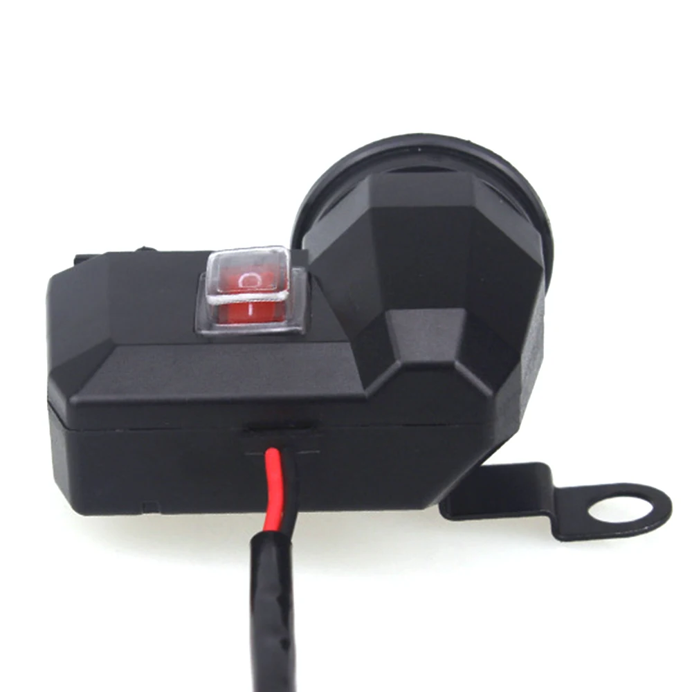 

12V Moto Cigarette Lighter Socket Splitter Power Adapter Dual USB Charger