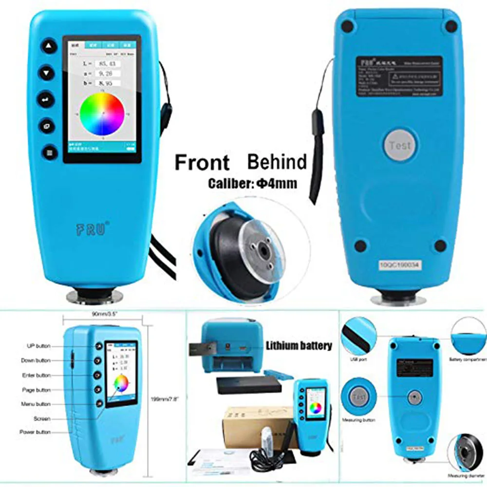 WR10QC Colorimeter Color Difference Meter Tester Digital Analyzer TFT Display 4mm Caliber | Инструменты