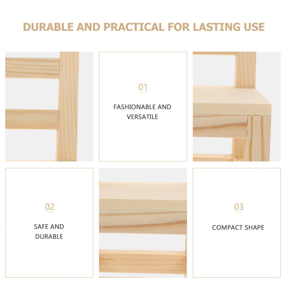 

Creative Micro Retro Wood Chair Mini Furniture DIY Landscaping Props