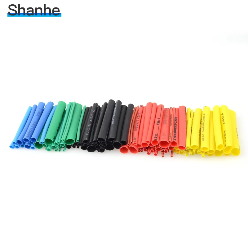 100pcs/164pcs/530pcs /560pcs Thermal contra Sleeve cable Heat Shrink Tube termoretractil pvc tube tubing 2:1 Wrap Wire Cable |