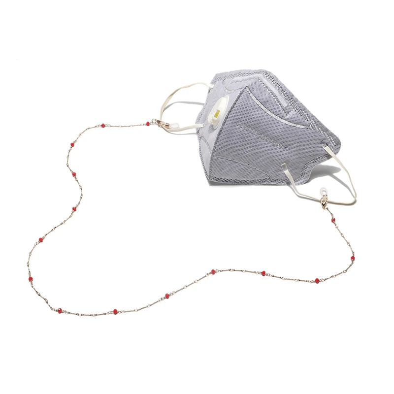 

Imixlot Minimalist Fashion Red Bead Sunglasses Chain Women Charm Elegant Eyeglass Lanyard Anti-slip Eyewear Cord Necklace