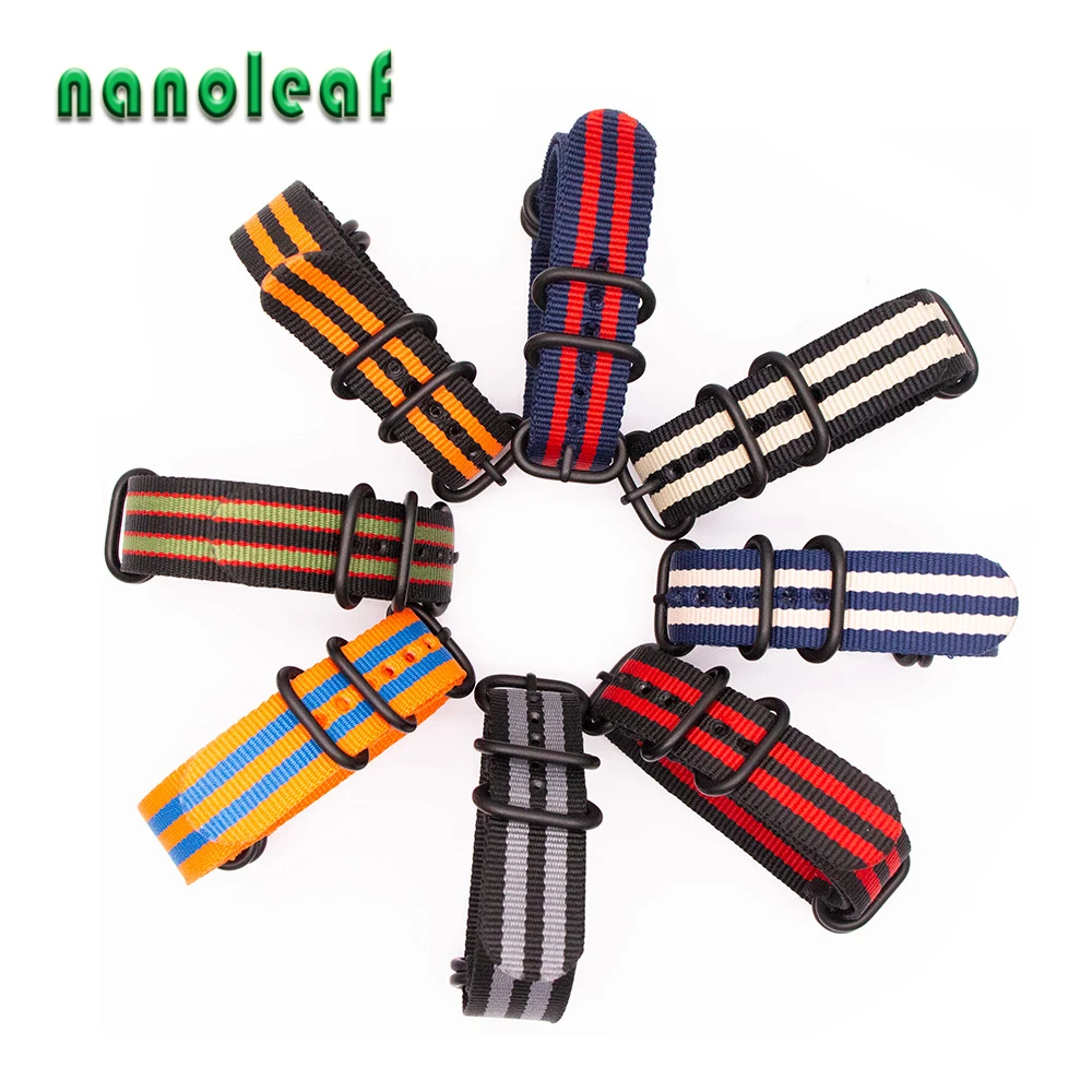 

Watchband Breathable Soft Nylon Strap for ZULU NATO Style Band Stainless Steel Matt Black Buckle 18MM 20MM 22MM 24MM Strap