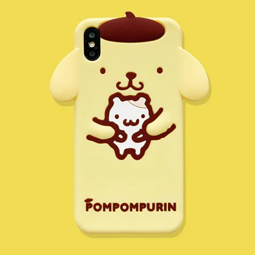Tide 3D мультфильм pompomprin Cinnamoroll My Melody Dog чехол для телефона для iPhone 11 Pro X XS Max XR 6 6S 7 8 Plus силикагелевый чехол - Цвет: Yellow