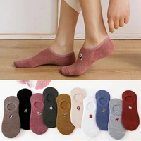 10 pieces 5 pairslot invisible cartoon cotton breathable socks women summer girls casual short ankle boat low cut lady sox