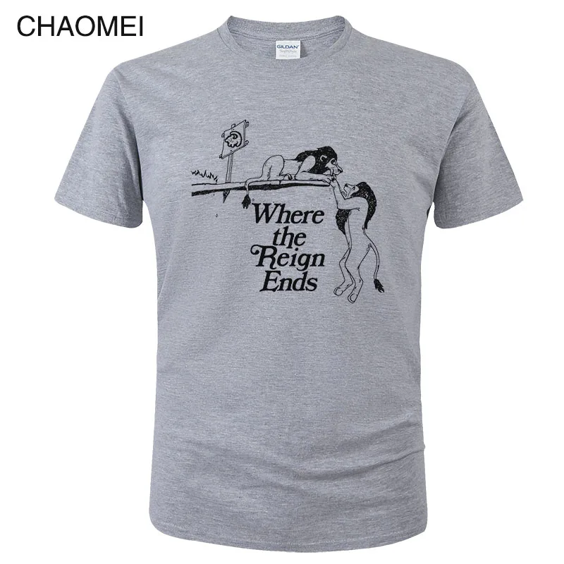 Мужская футболка с принтом Where The Reign Ends Camisa Hombre забавная хлопковая Футболка