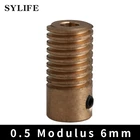 20x11,7x6 мм из желтой латуни 0,5 Модуль 6 мм отверстие Диаметр Червячное колесо передач вал коробки передач для легкой тормоз для вождения промышленный аксессуар