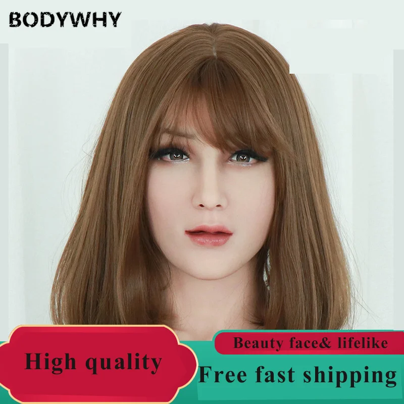 

Silicone Mask Lifelike Realistic Silicone Crossdress Suit Fake Beauty Face Shemale Artificial Cosplay Breathable Latex Unisex