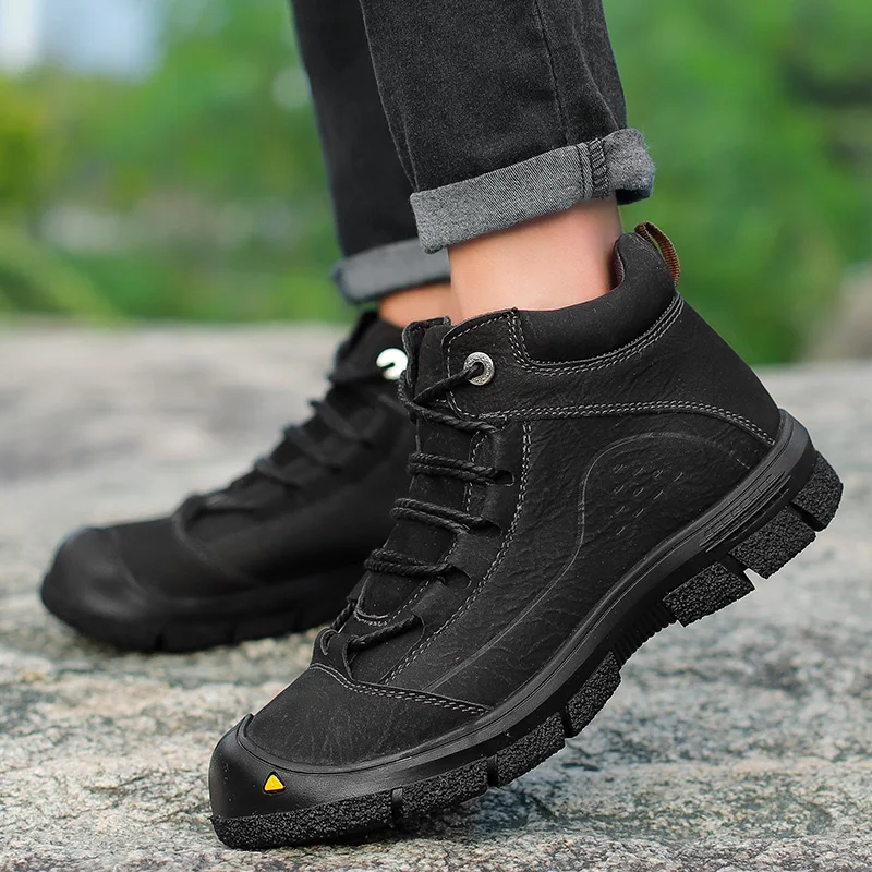 Мужские уличные ботинки из искусственной кожи тактическая обувь дышащие