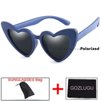 gozlugu selling kids polarized sunglasses children heart sun glasses girls boys silicone uv400 child mirror baby eyewear gafas