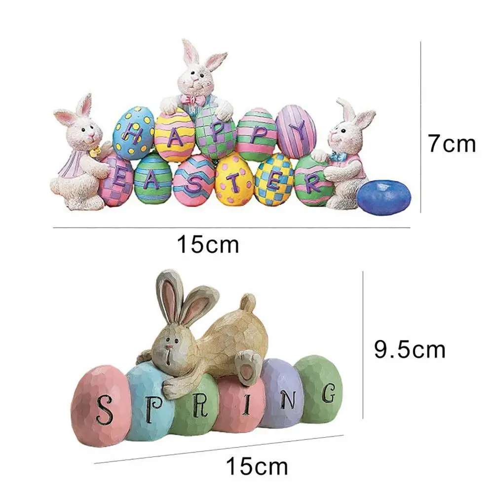 

New Style Cute Rabbit Pendant Single Side Easy to Carry Acrylic Miniature Bunny Figure Ornament for Home Desktop Decor Supply