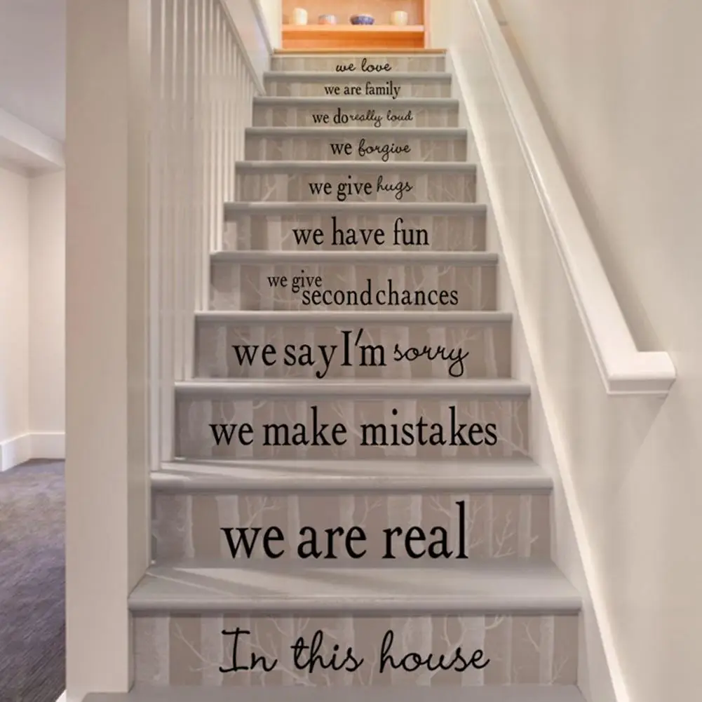 

Removable Wall Decoration Living Room In House Stairs Floor Decal Staircase Bumper Home & Living Sticker Staircase Sticker