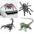 3D наклейка на автомобиль, животные, бампер, паук, геккон, Скорпион, Стайлинг автомобиля, Abarth, Виниловая наклейка, автомобили, аксессуары для мотоциклов