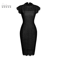4 colors elegant lace cocktail dress women sleeveless slim sexy v neck bodycon club pencil gown ladies party dresses work dress