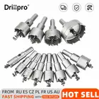 Drillpro 12 шт. 15 мм-50 мм резак для резки металлического отверстия набор сверл из сплава для резки дерева пластиковых материалов металла