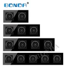 Новая пористая соединенная розетка питания 16А, розетка, трехслойная Розетка без штепсельной вилки, AC110-250V из закаленного стекла