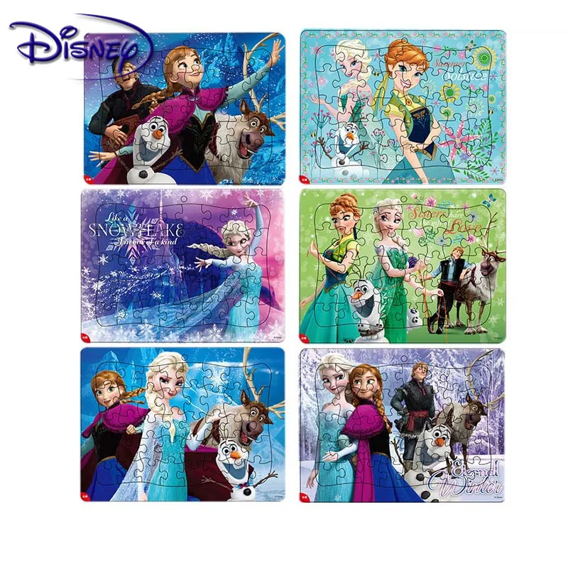 Disney развивающие игрушки головоломки с Винни-пухом для м/ф Винни-Пуха и «Микки Маус», «Бумага коробка 40 частей головоломки От 3 до 5 лет Детский пазл 6 шт./компл