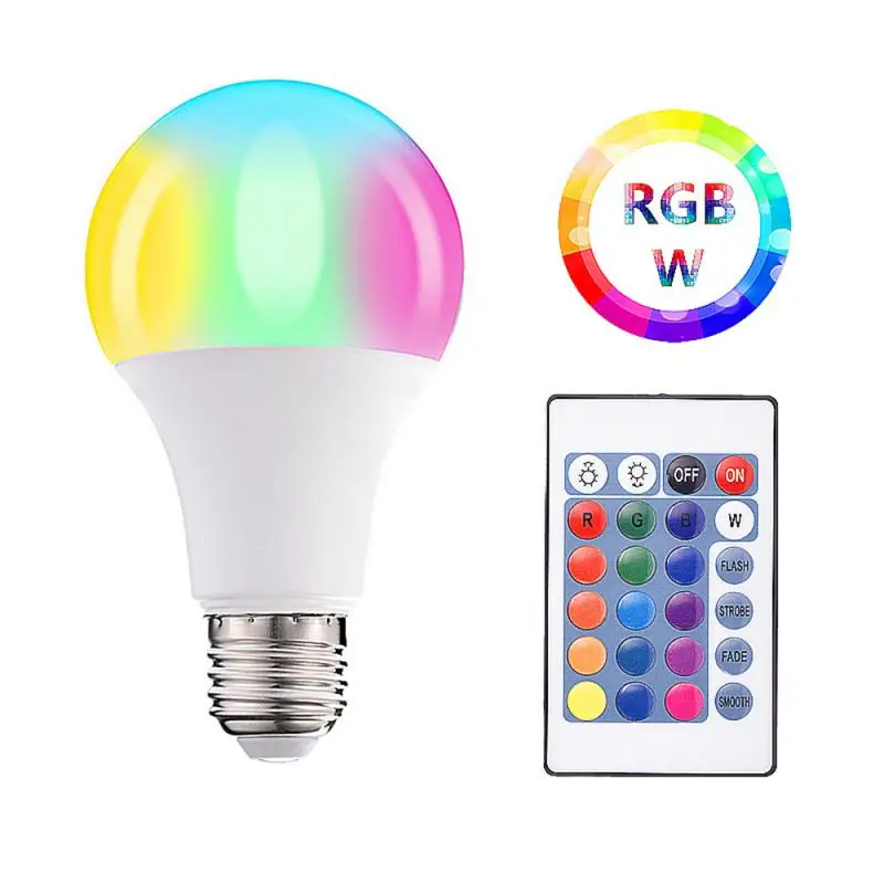 

Led RGB Color Changing Lamp E27 Dimmable Led Light 220V Led RGBW Magic Bulb 5W 10W 15W Home Party Decor Lighting 110V Spot Lampa