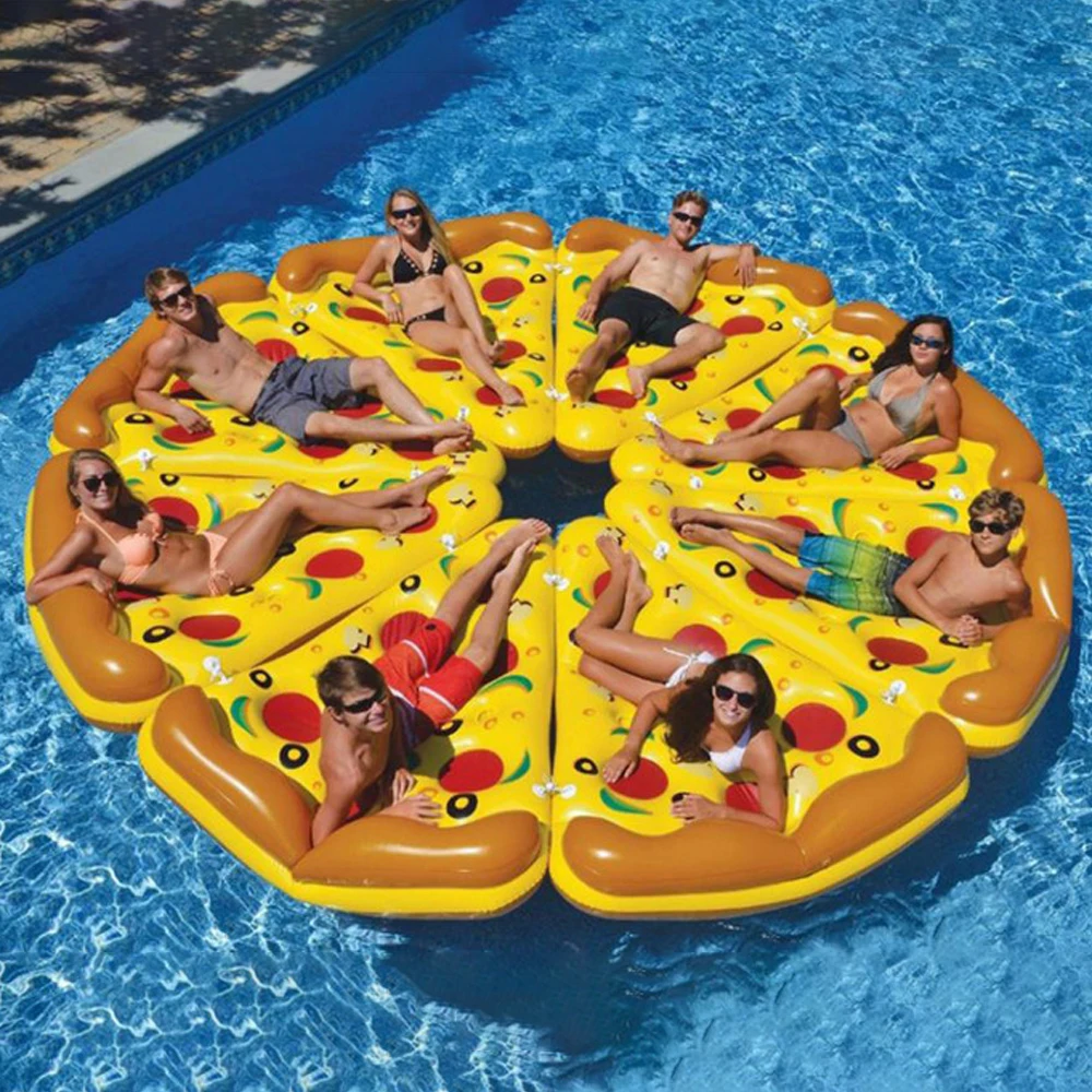 

Inflatable Pizza Swimming Floats Water Pool Toys Inflatable Swim Ring For Fun Adult Giant Swimming pool Toys Air Mattress