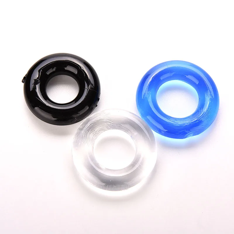 

10Pc Flexible Glue Cock Ring Couple Game Toys Party Favor Decoration Donuts Silcone Cock Rings Delaying Rings