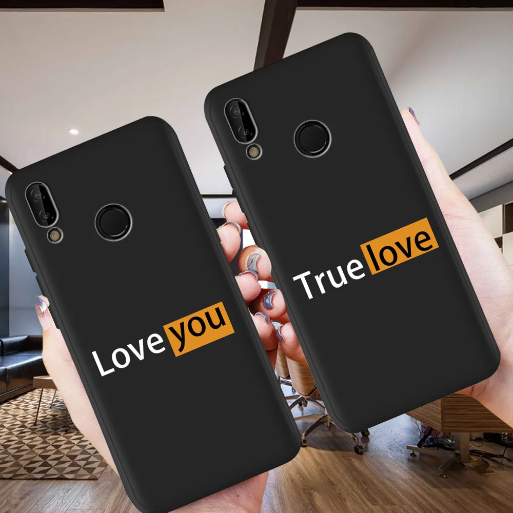Лидер продаж парные забавные надписи с надписью True Love You для Huawei P40 P30 P20 P10 P8 Lite 2017