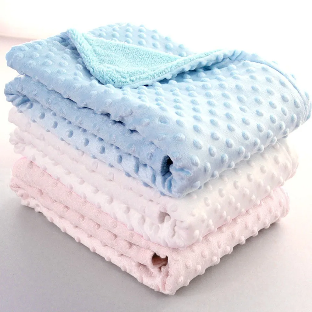 

Baby Blanket & Swaddling Thermal Soft Fleece Blanket Winter Solid Bedding Set Cotton Quilt Infant Bedding Swaddle Newborn