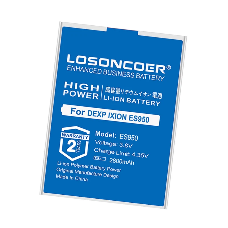 Аккумуляторы LOSONCOER для смартфонов DEXP Ixion ES950 2800 мАч хорошего качества - купить по