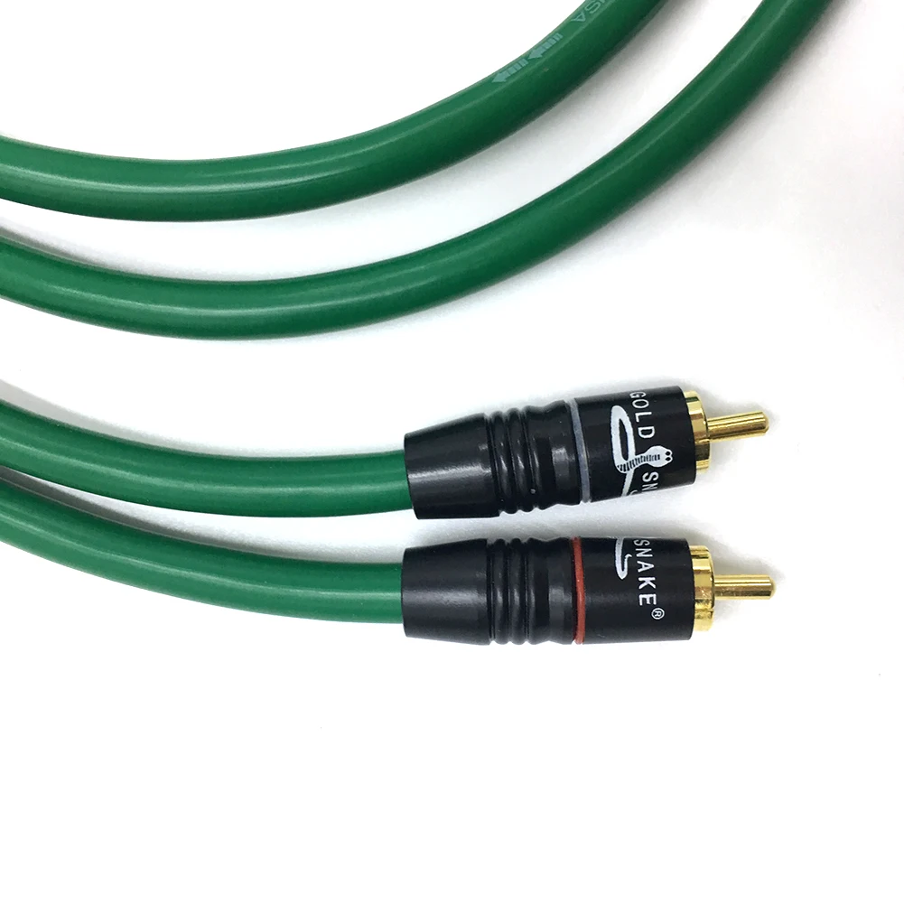 Colleimage 2328 Hifi посеребренный 2RCA кабель высокого качества 6N OFC HIFI RCA Мужской к