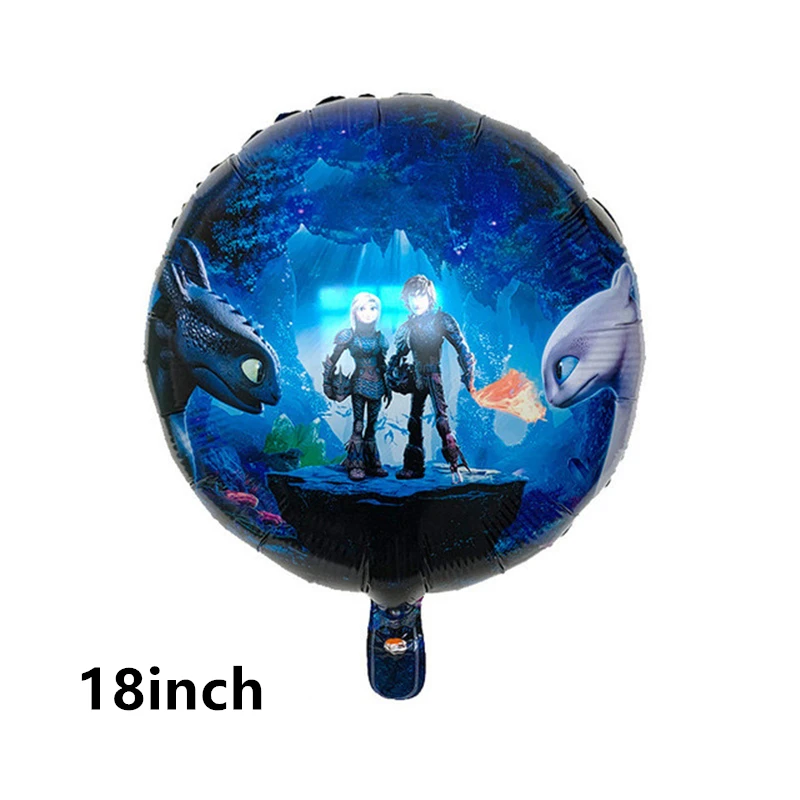 15pcs/set No Teeth Dragon Foil Balloon Green Eyes Black Loong Theme Latex Balloons Happy Birthday Party Decoration Kids Boy Toy | Дом и сад