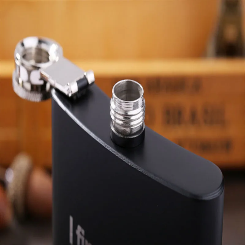 Матовые плоские фляжки 8 унций винная бутылка с гравировкой букв мини фляжка из