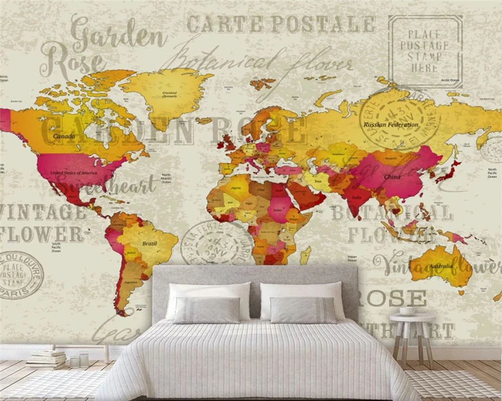 Beibehang пользовательские модные обои 3d ретро старые Американские скандинавские