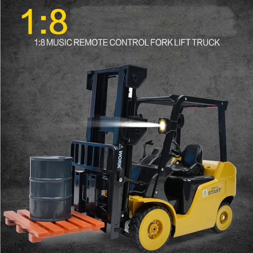 Big size toys 1:8 RC Forklift Truck Crane RTR 11CH Engineer Vehicle Toys LED Light Kids Toys