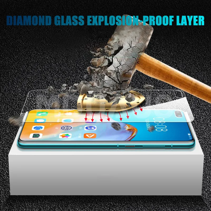 9H Full Cover Tempered Glass For Huawei P30 P40 Lite P Smart Z 2019 Screen Protector Huawei P20 Pro P10 Lite Plus Glass Film