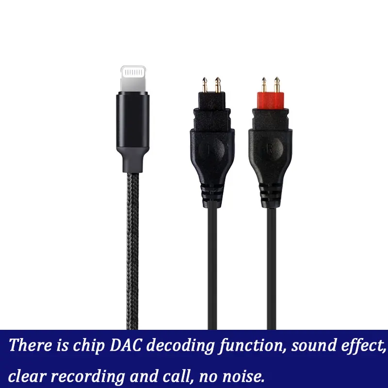 Lightning DAC Headphone cable and mic C100 For Sennheiser HD650 HD600 HD580 HD600/660S Headest For iphone 7/8/11/12 ipad itouch enlarge