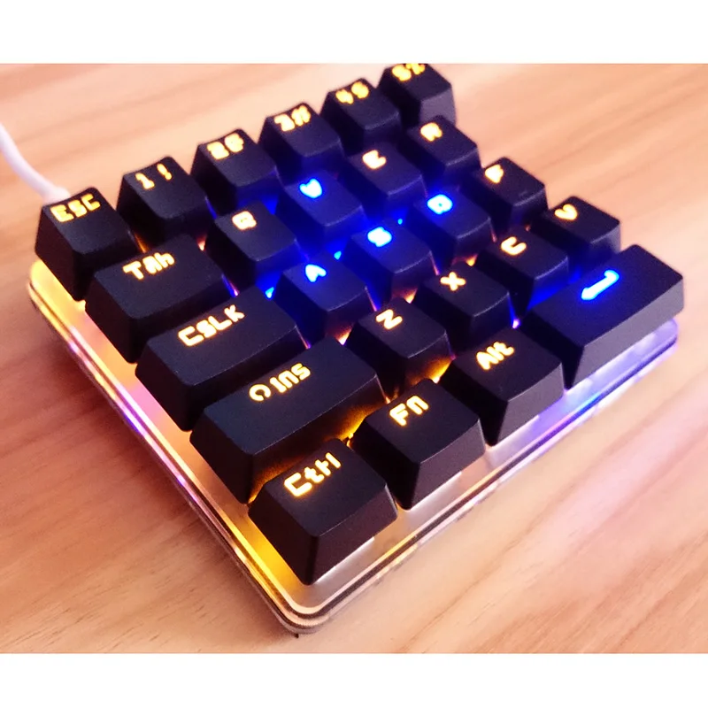 Портативная механическая клавиатура с одной рукой USB Настольный Ноутбук программируемая макро клавиатура подсветка для игр PS