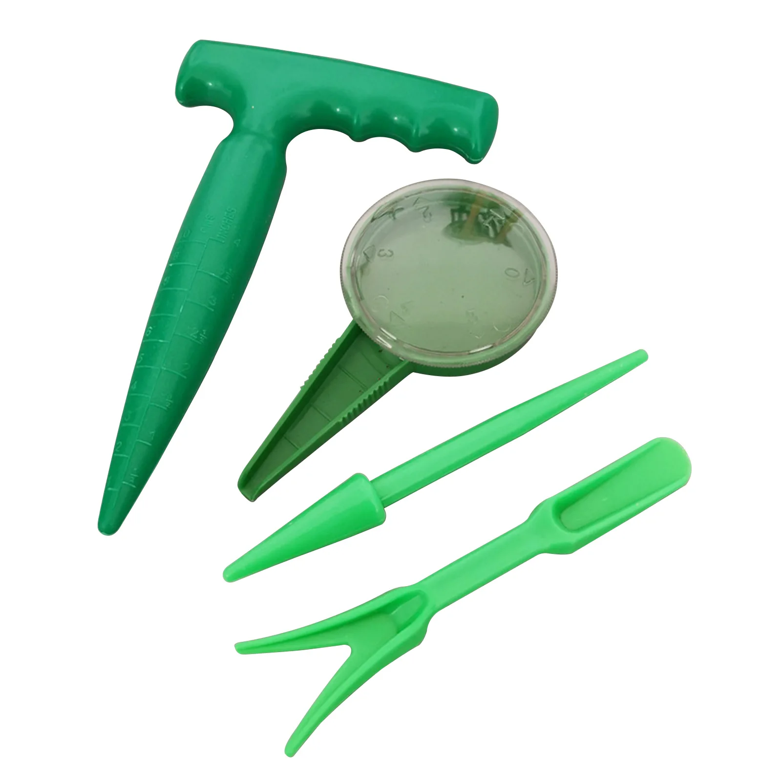 

4pcs Mini Distributor Transplanting Sowing Dispenser Set Flower Plant Farm Traditional Punching Dibber And Widger Garden Tool