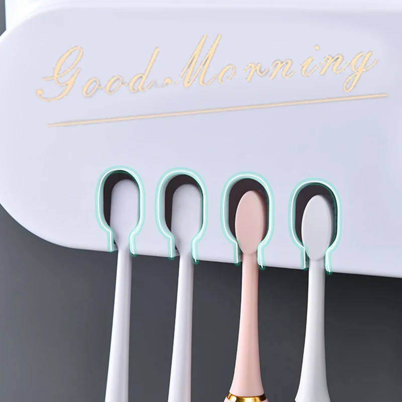 

Auto Toothpaste Squeezer Dispenser Makeup Storage Rack for Bathroom