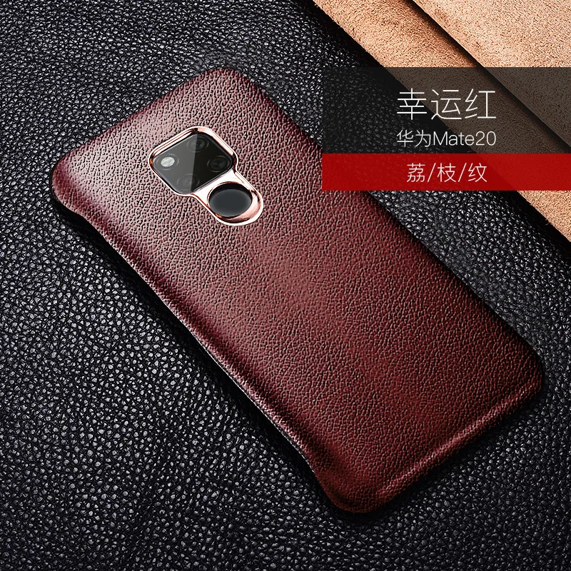 Бескаркасный чехол для телефона huawei mate 20 mate 20 Pro полностью зернистая кожа бизнес Ретро винтажный Чехол для задней панели из натуральной воловьей кожи