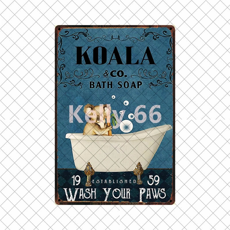 [Kelly66] Лошадь кролик корова свинка лиса коза коала банное мыло жестяное искусство